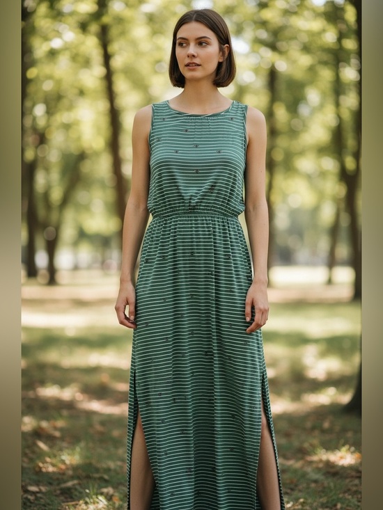 Joules Dresses & Skirts - Joules Green Striped Sleeveless Maxi Dress
